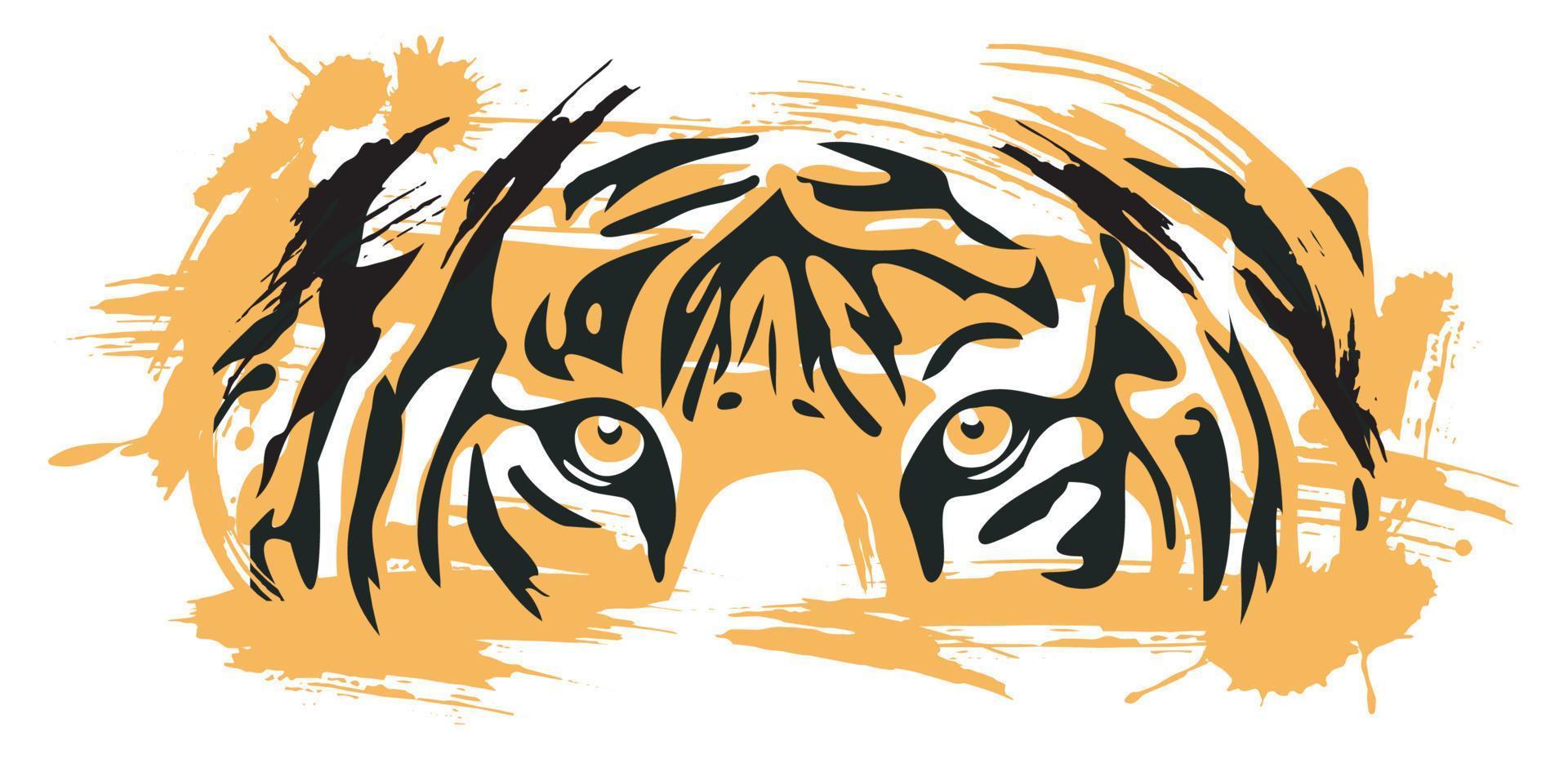 Background look tiger. vector