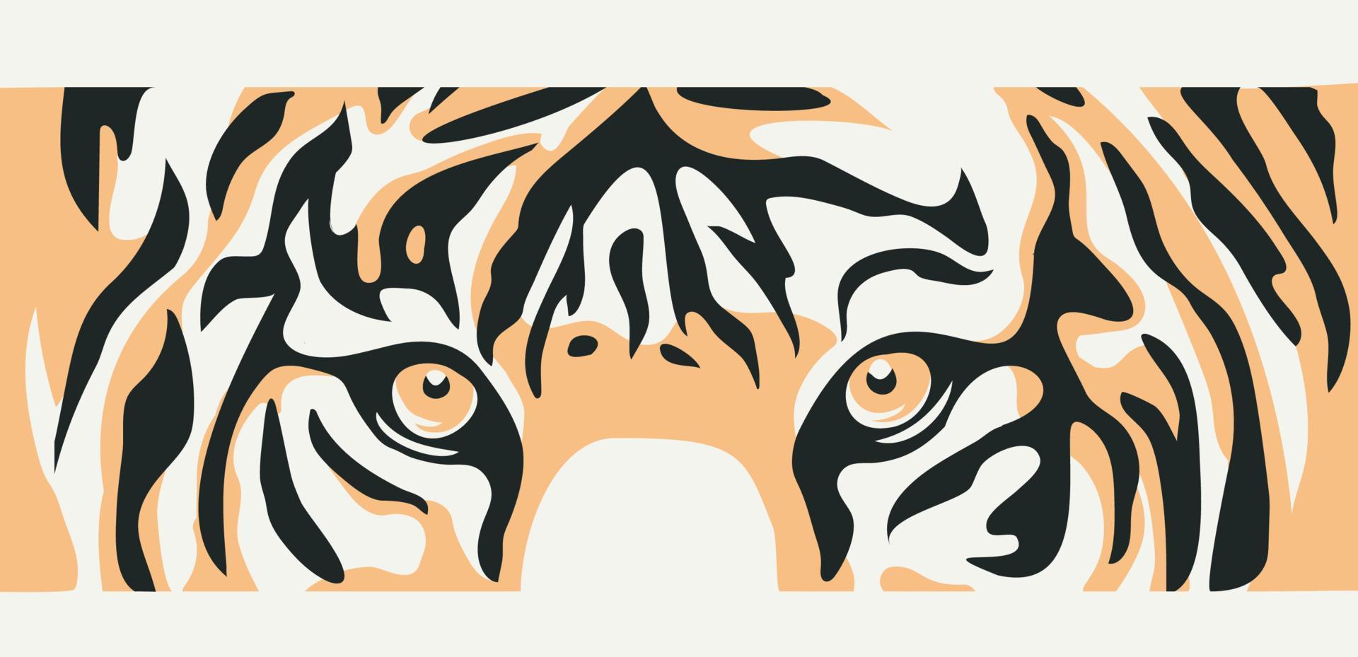 Background look tiger. vector