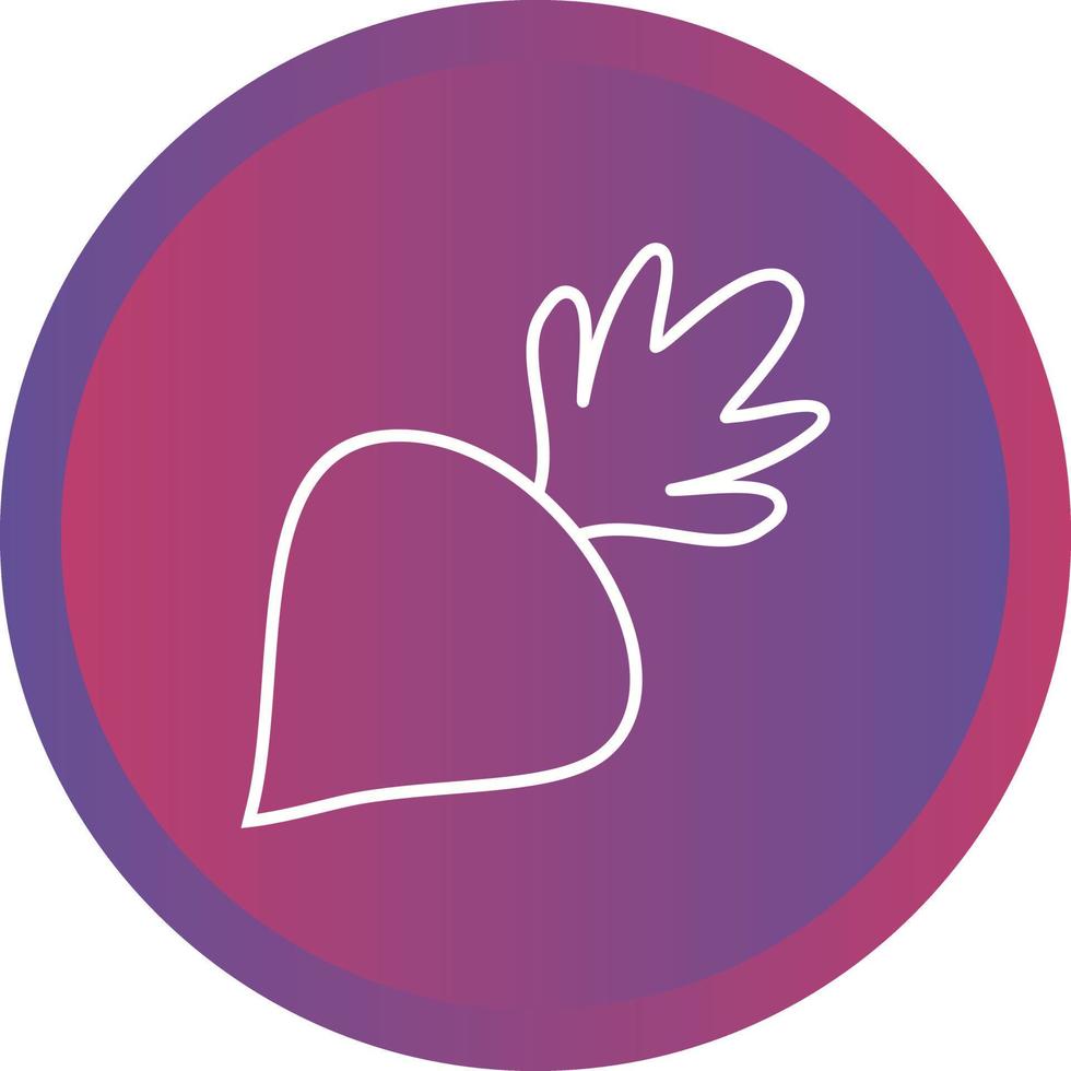 Beautiful Beet Line Vector Icon