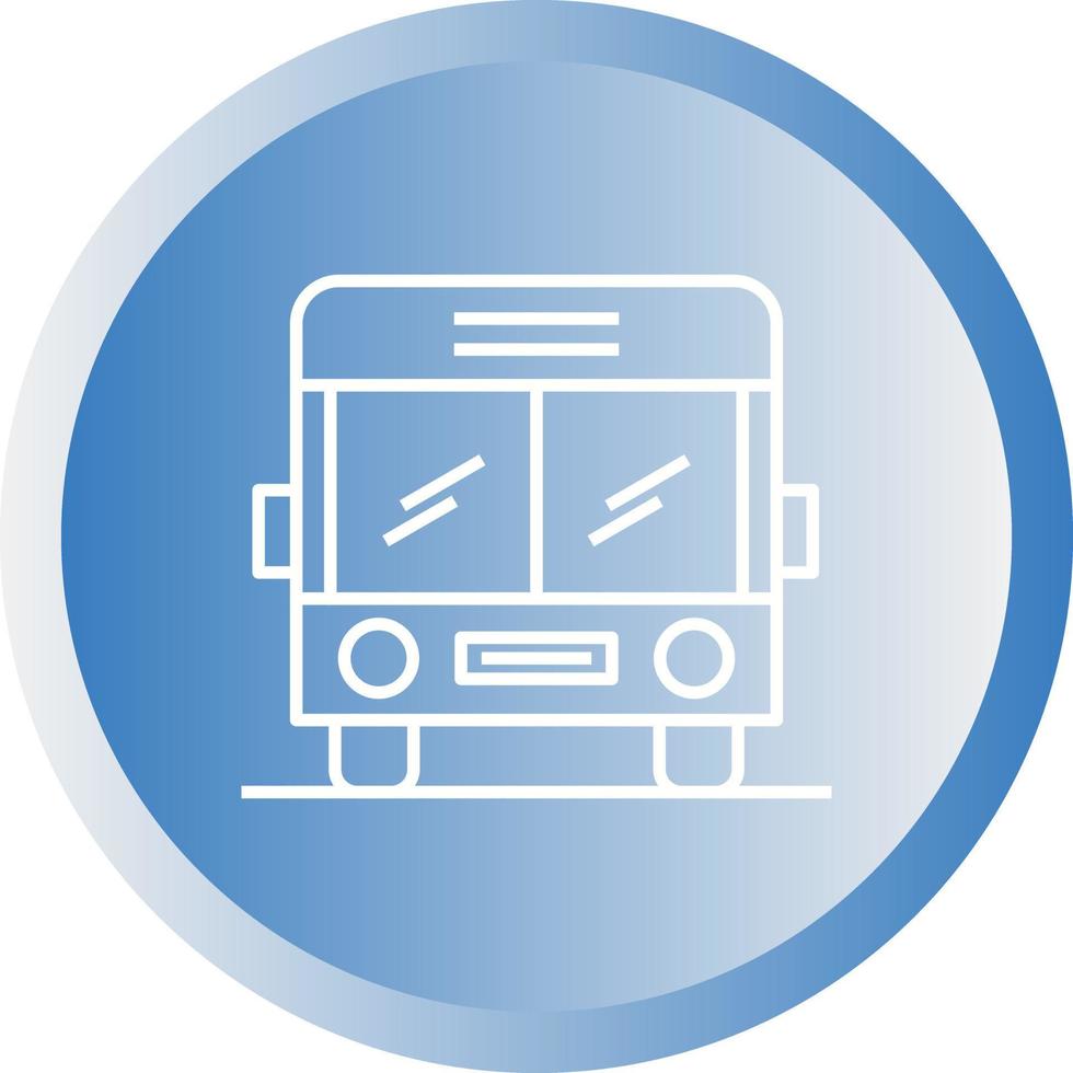 Beautiful School Bus Line Vector Icon