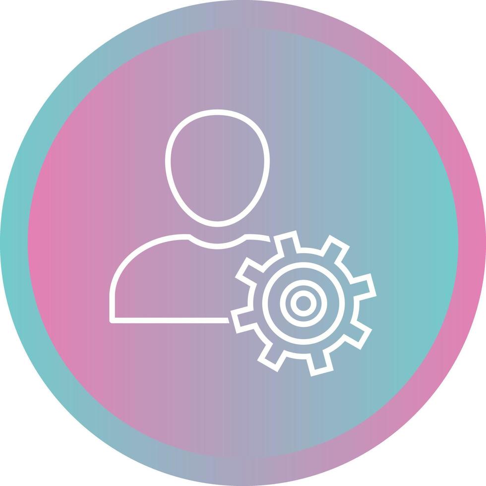 Beautiful Profile Settings Line Vector Icon