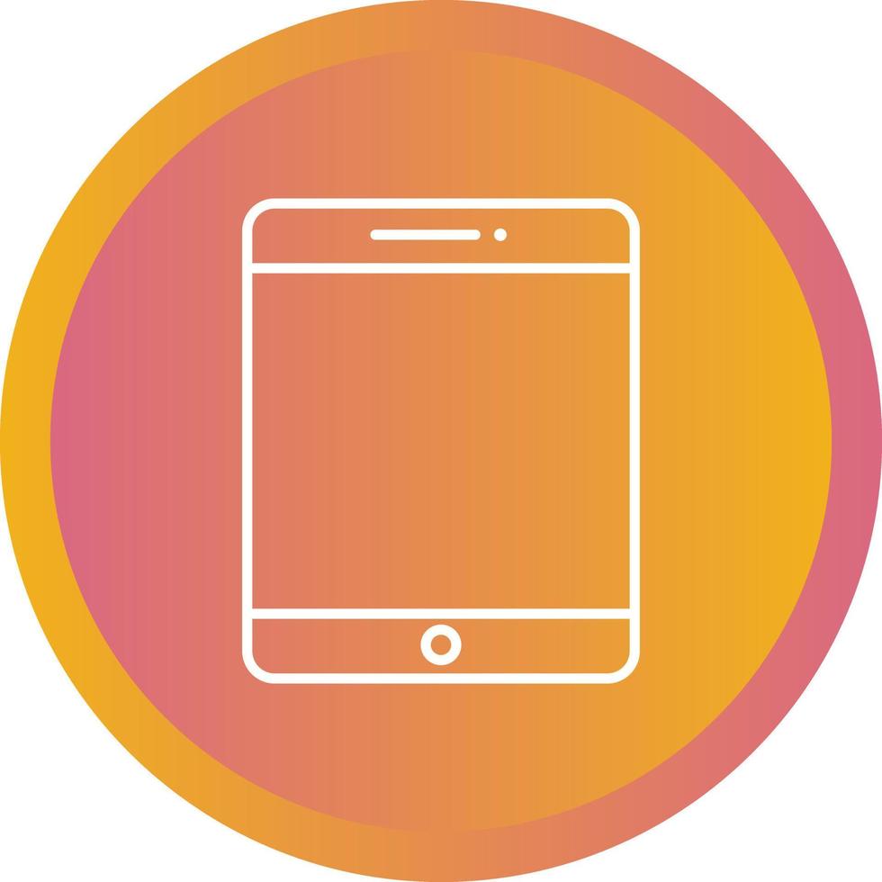 Beautiful Tablet Line Vector Icon