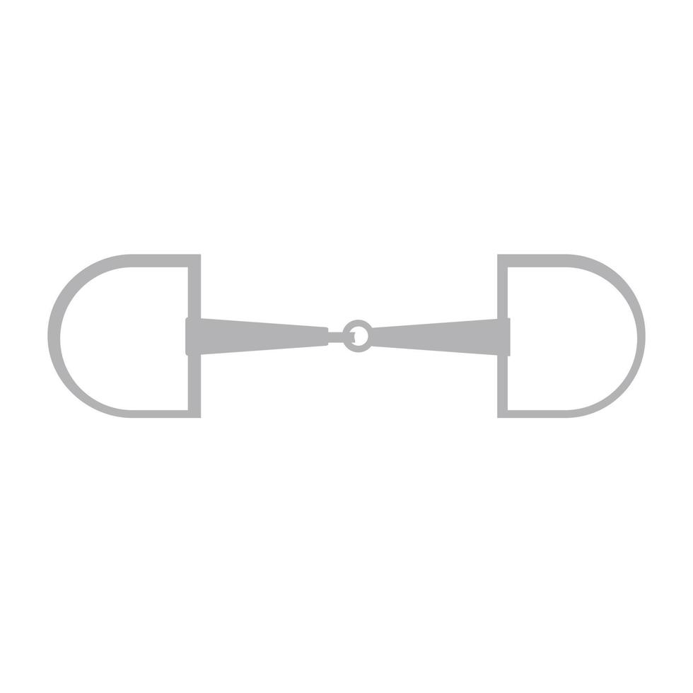 Vector flat horse equestrian bit snaffle