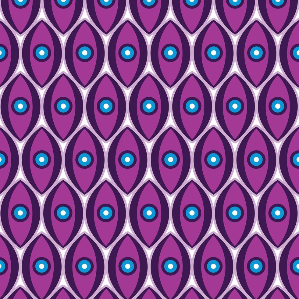 Purple Geometric Psychadelic Retro Pattern vector