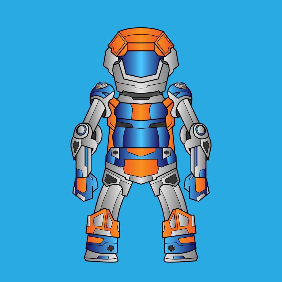 robot characters for kids Robotic character with happy modern technology post and gestures vector