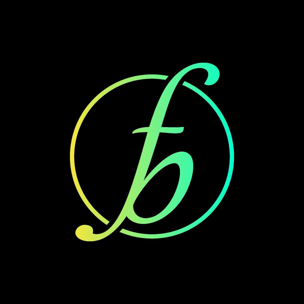 diseño de logotipo de letra fb creativo y minimalista con letras f y b, monograma fb vector