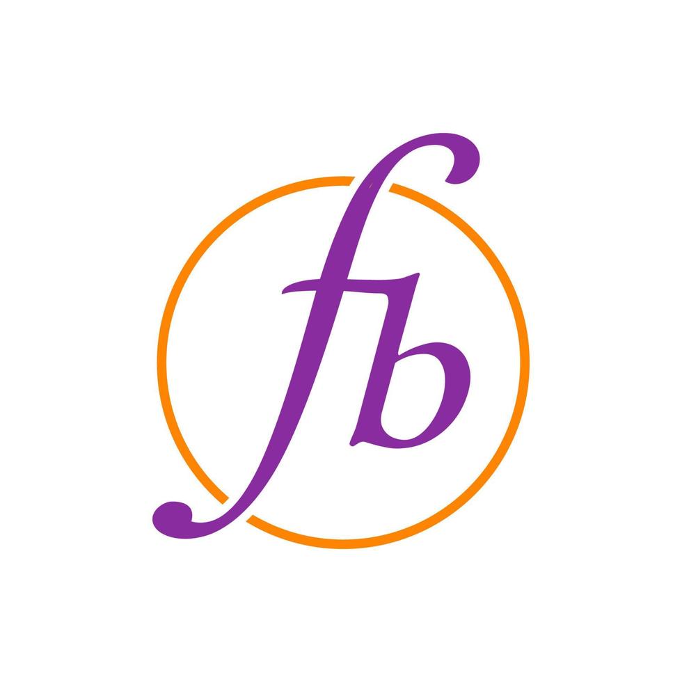 Creative and Minimalist Letter FB Logo Design Using letters F and B , FB Monogram vector