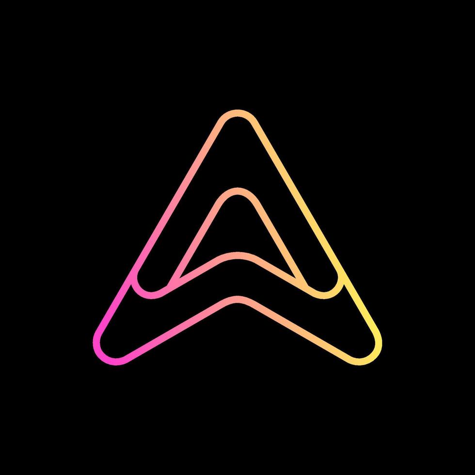 un logotipo de letra del alfabeto. plantilla de diseño de vector de logotipo colorido brillante abstracto.
