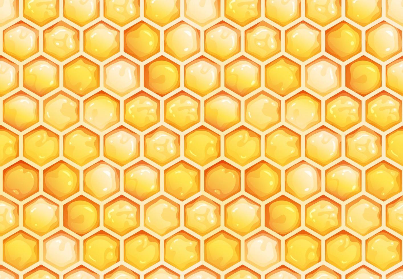 Design wallpaper. Hexagon pattern. Honeycomb pattern on yellow background. Seamless vector texture.