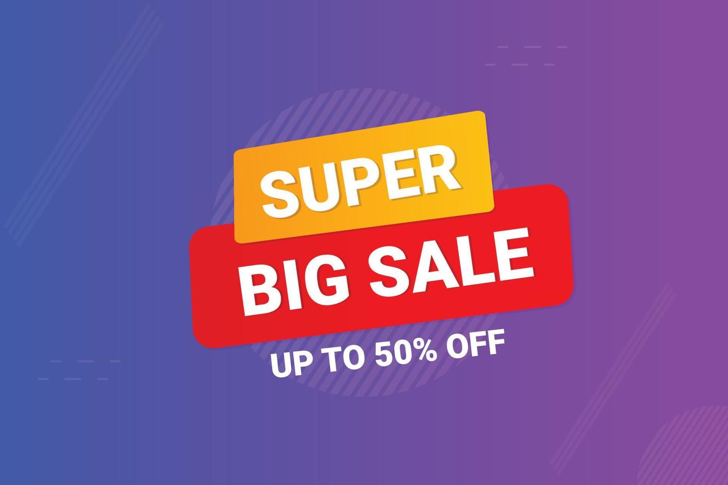 Super Sale banner template design. vector