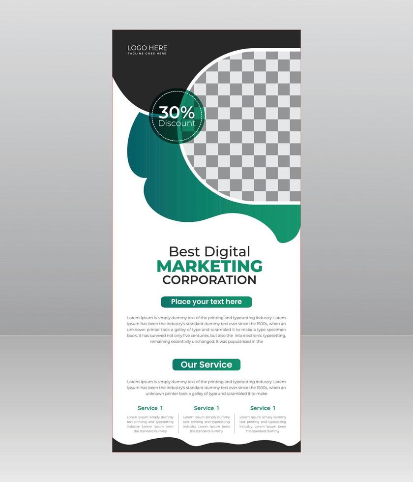 Corporate or Business Roll Up Banner vector