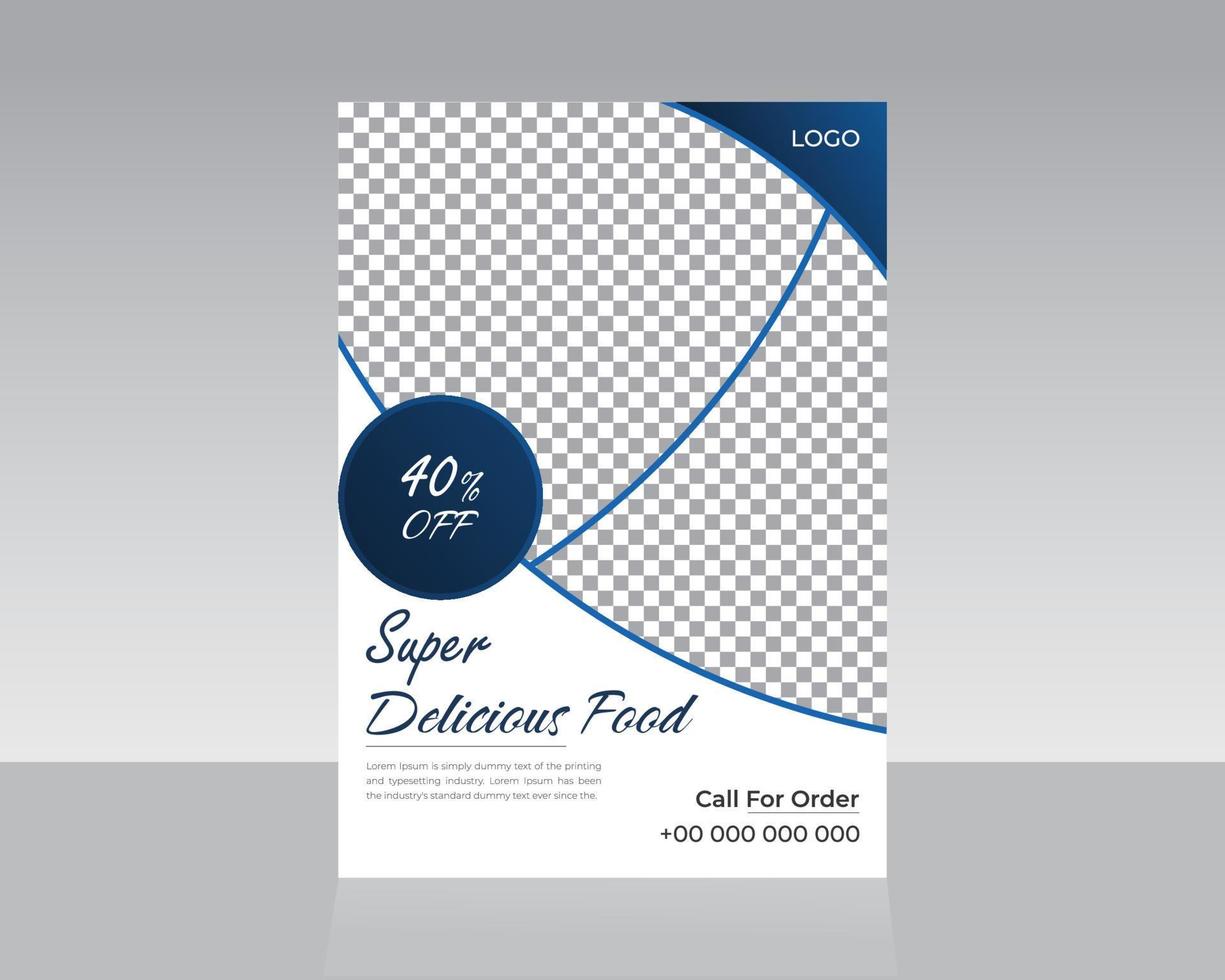 Delicious Food Flyer Template Design vector