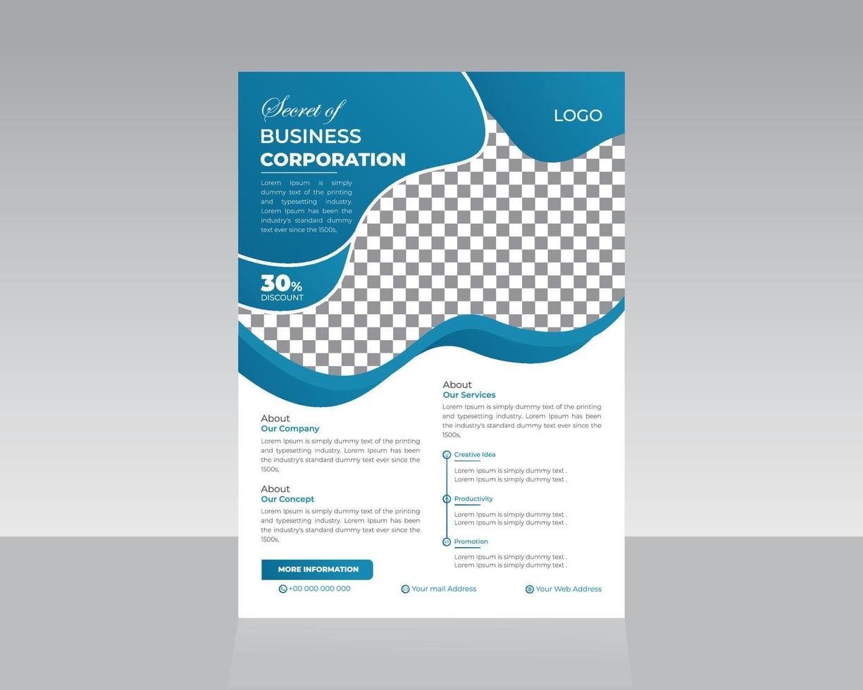 Business Or Corporate Flyer Template Design vector