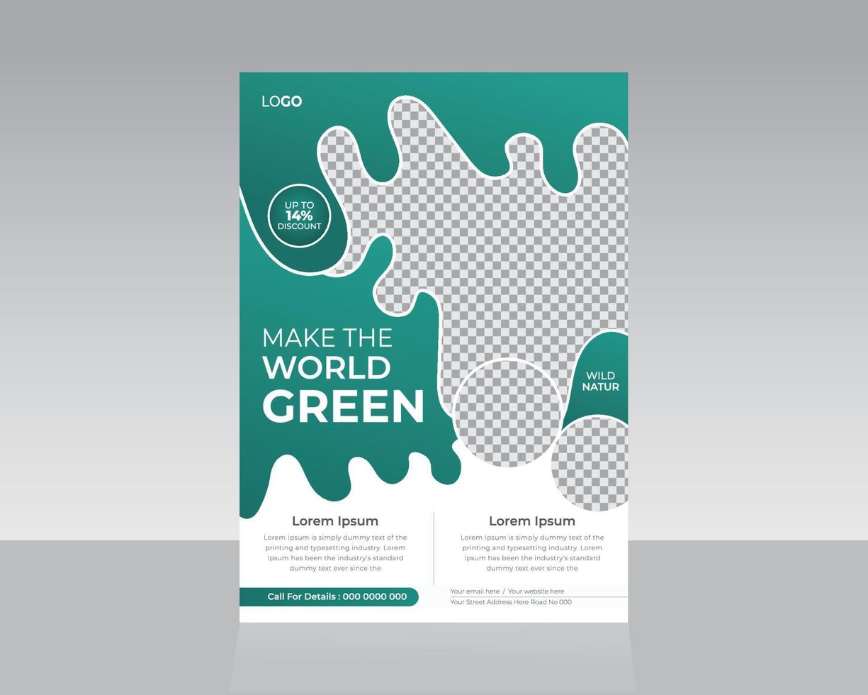 Nature Flyer template Design vector