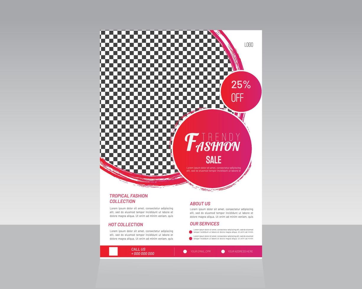 Fashion Flyer Template Design vector