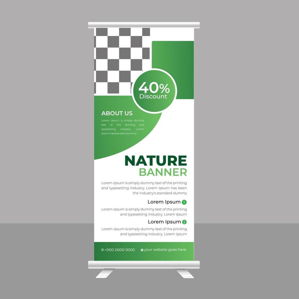 Nature Roll Up Banner vector