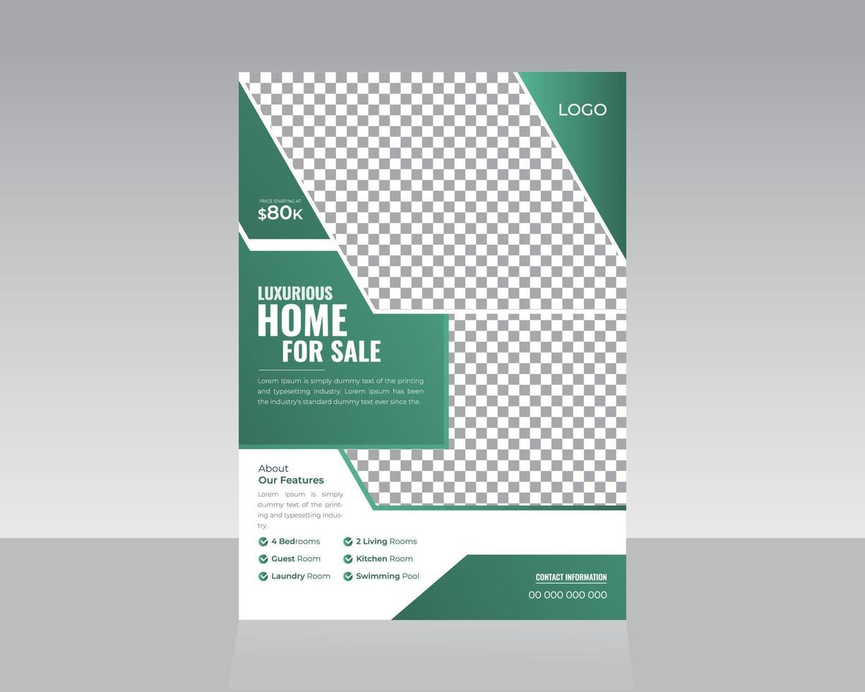 Real Estate Flyer Template Design vector