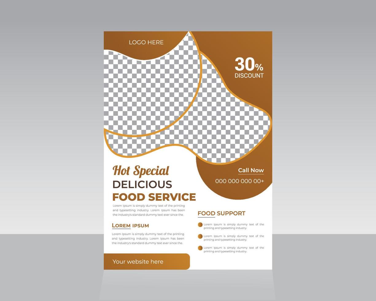 Delicious Food Flyer Template Design vector