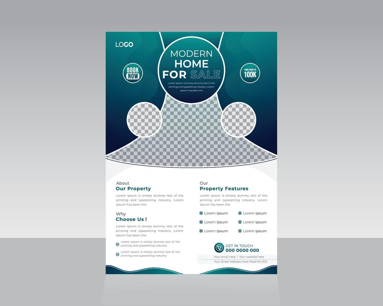 Real Estate Flyer Template Design vector