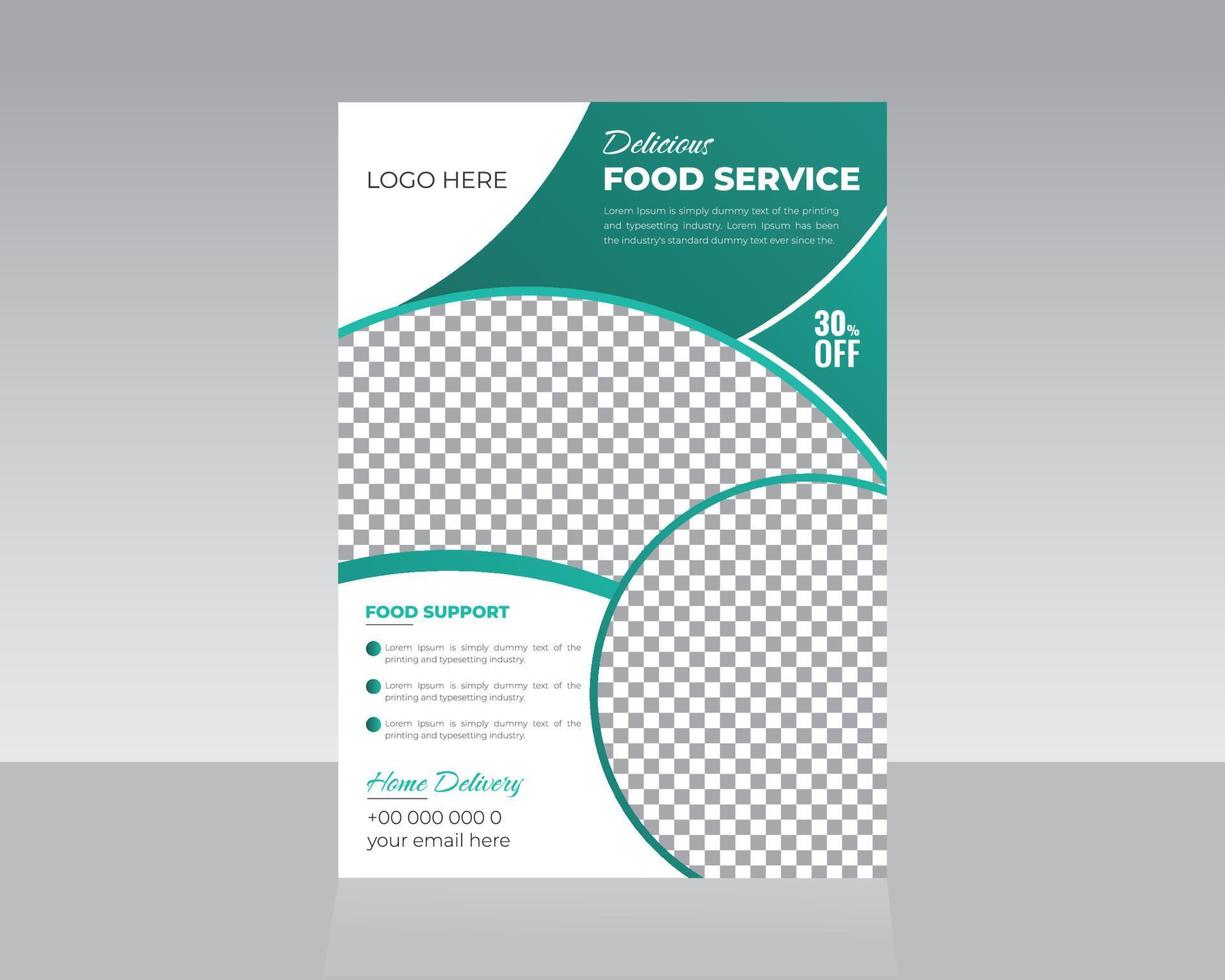 Delicious Food Flyer Template Design vector