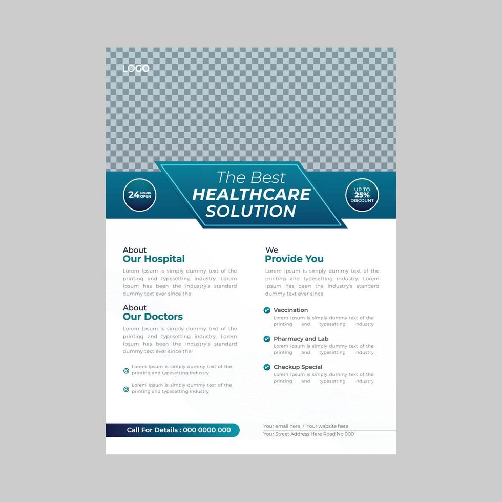 Medical Flyer Template Design vector