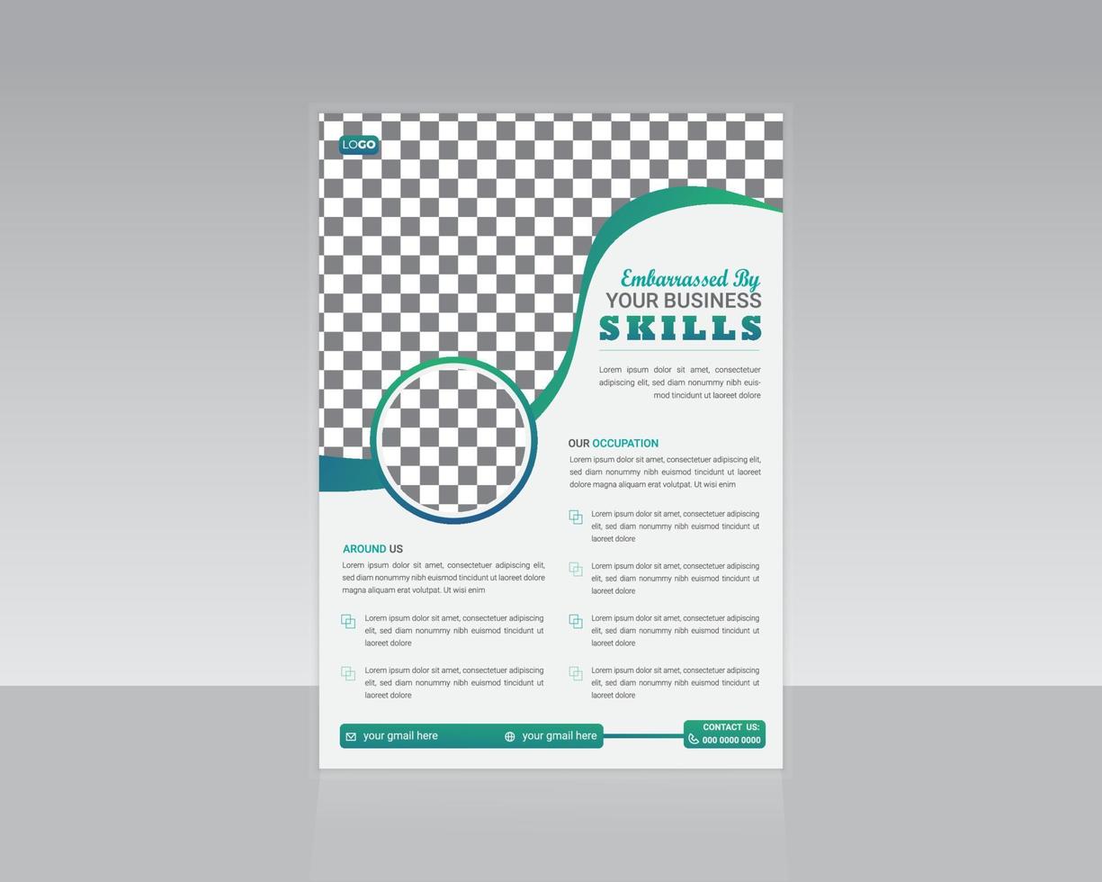 Corporate or Business Flyer Template Design vector