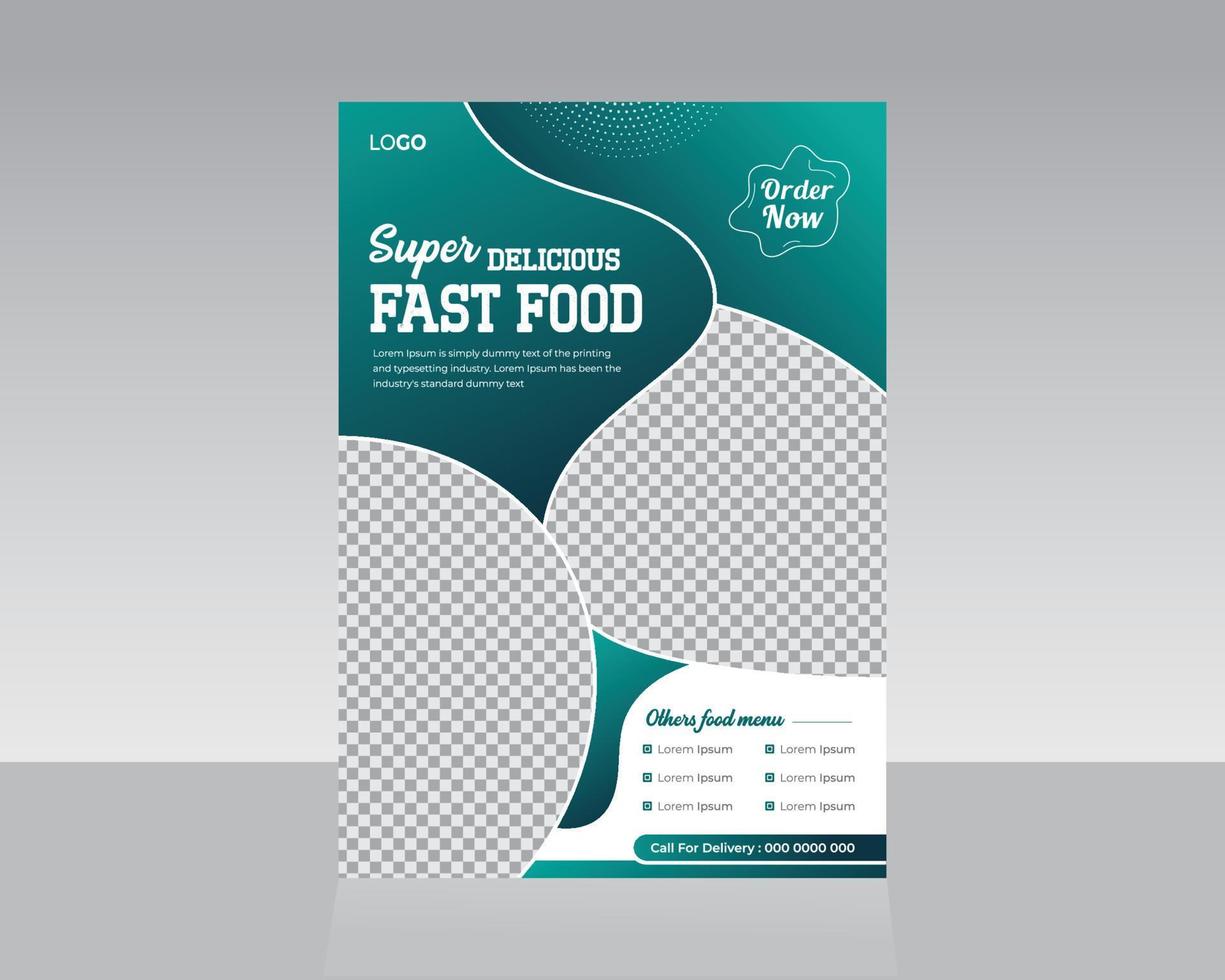 Delicious Food Flyer Template Design vector