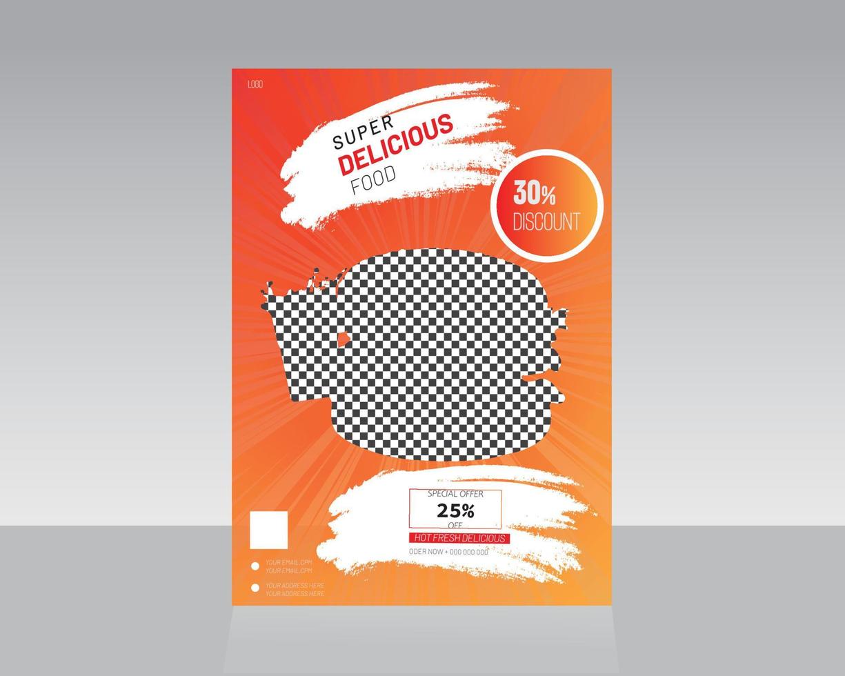Food Flyer Template Design vector