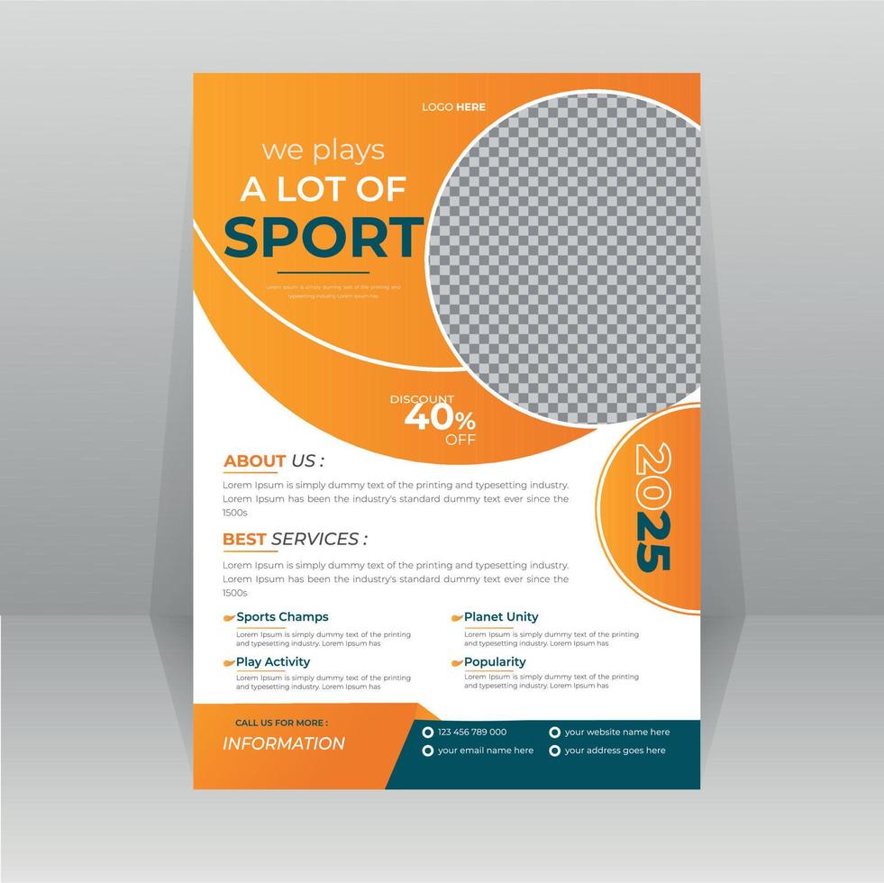 Sports Flyer Template Design vector