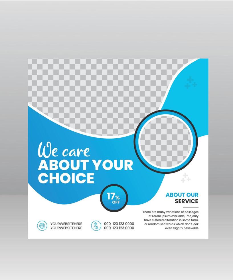 Medical Social Media template design vector