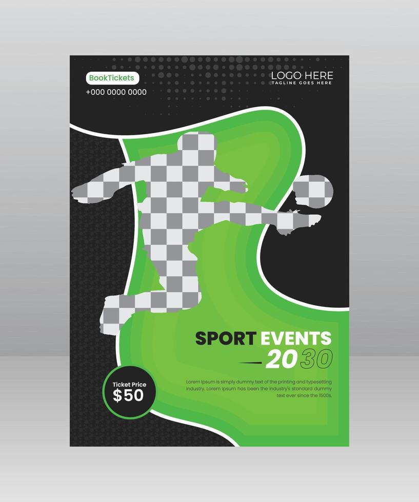 Sports Flyer Template Design vector