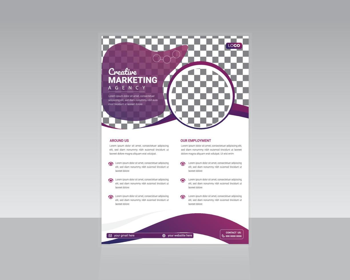 Business or corporate marketing Flyer Template Design vector