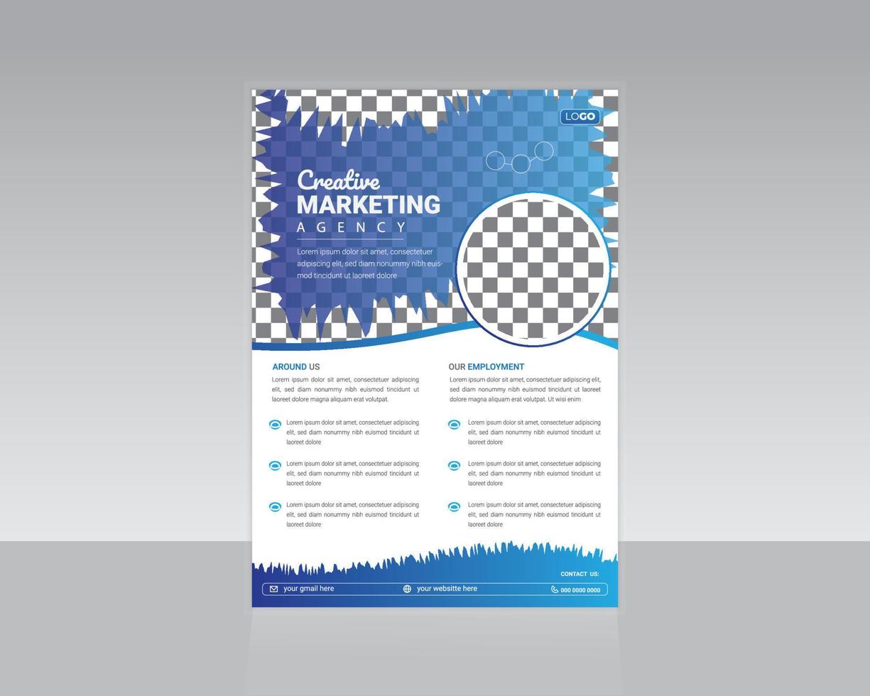 Business or corporate marketing Flyer Template Design vector