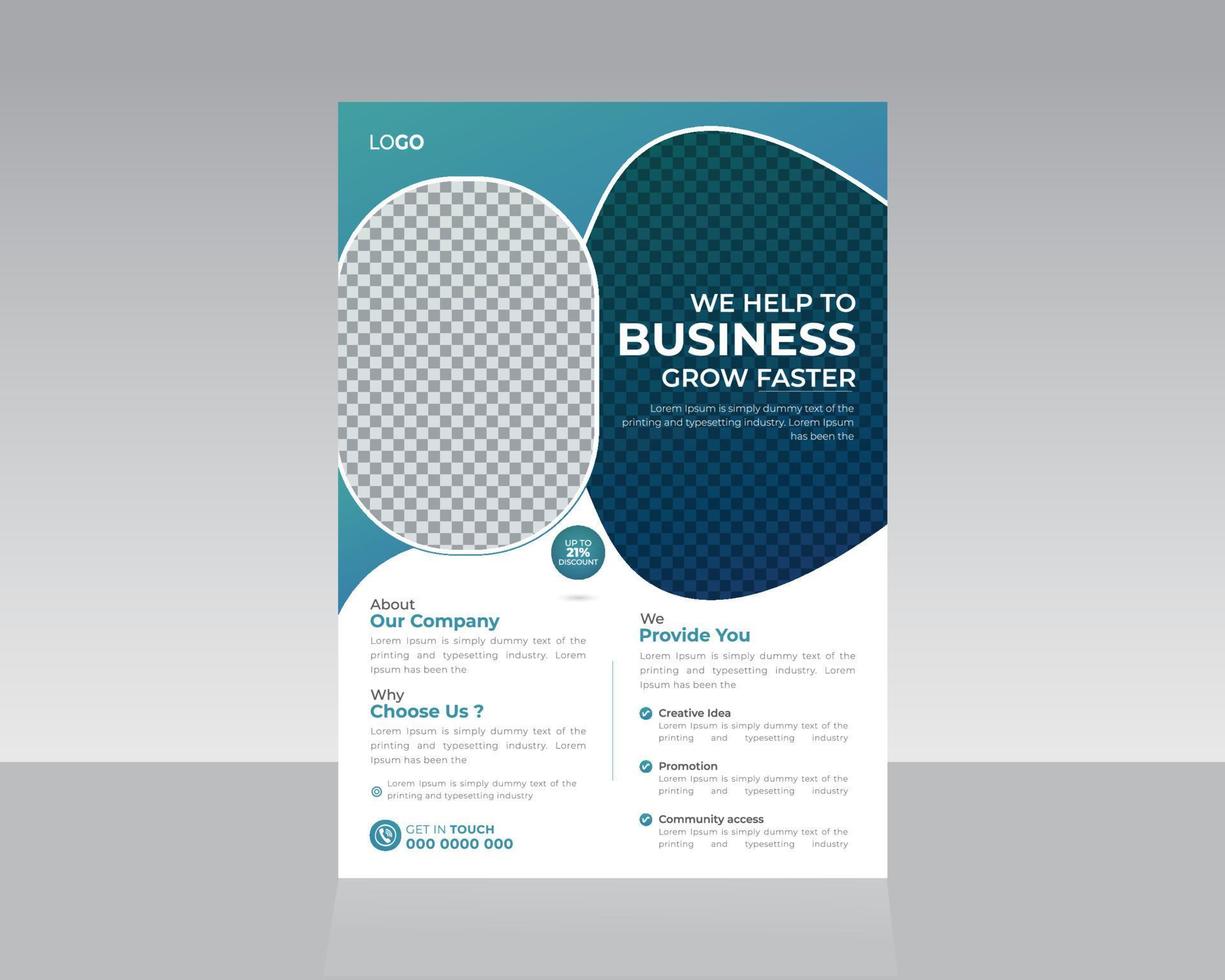 Corporate or Business Flyer Template Design vector