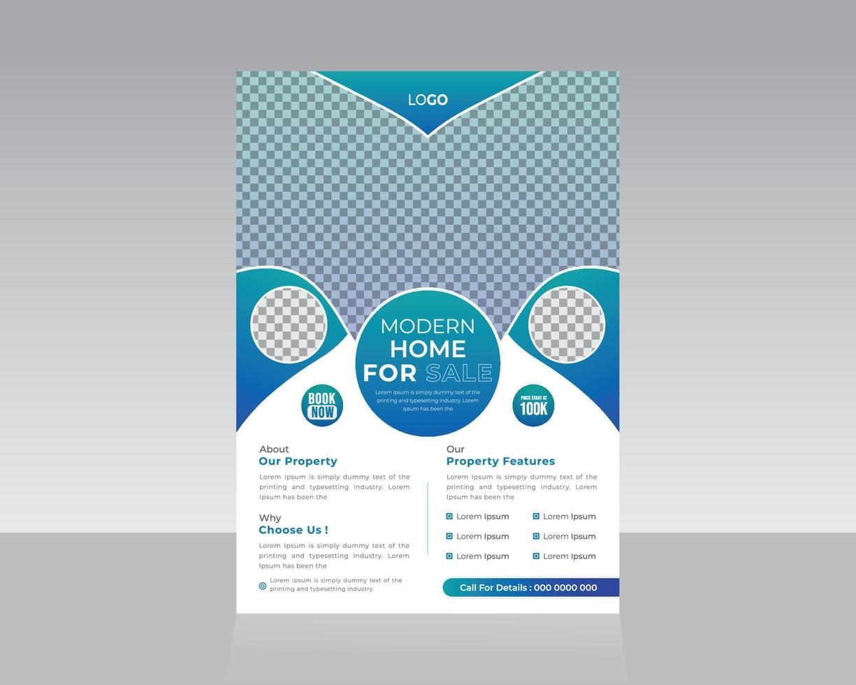 Real Estate Flyer Template Design vector