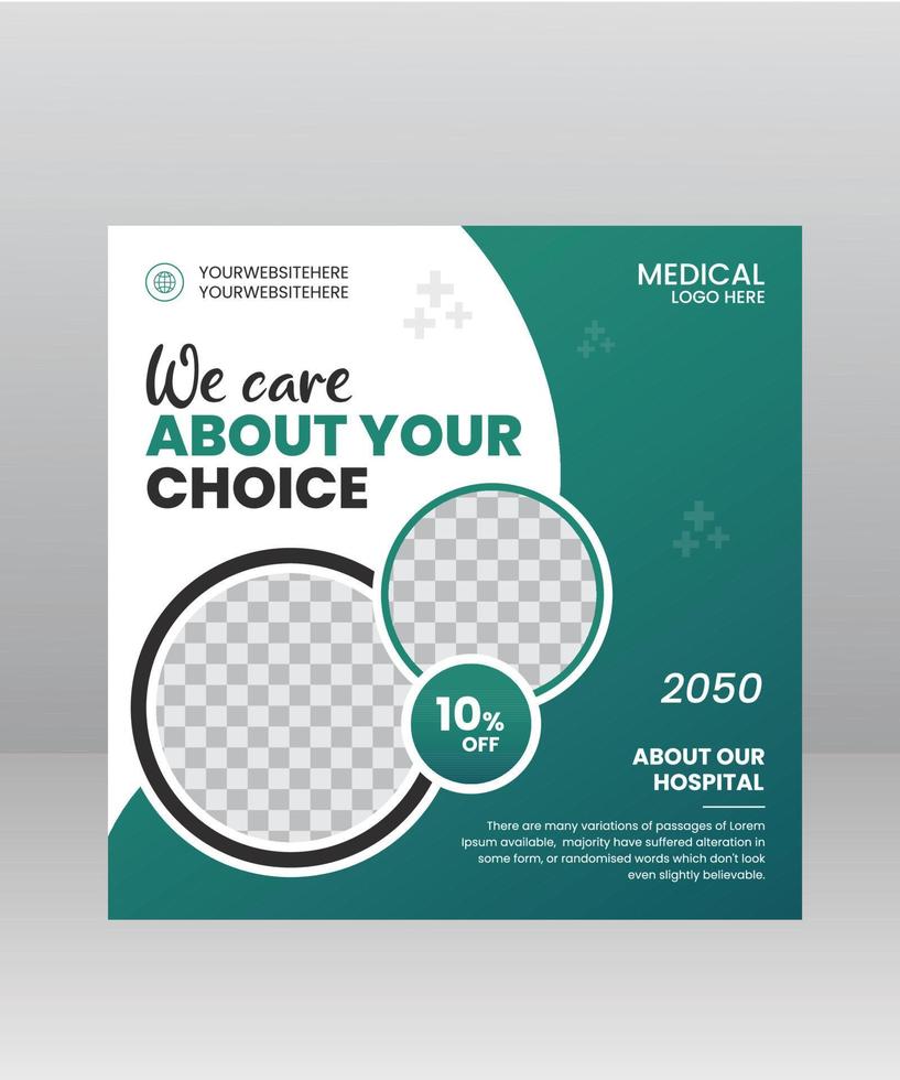 Medical Social Media Post vector