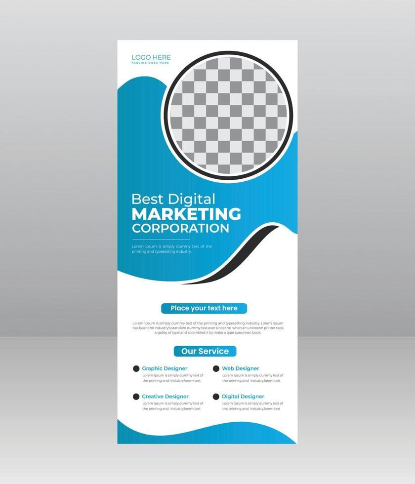 banner enrollable corporativo o de negocios vector