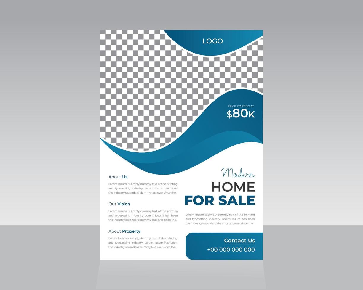 Real Estate Flyer Template Design vector