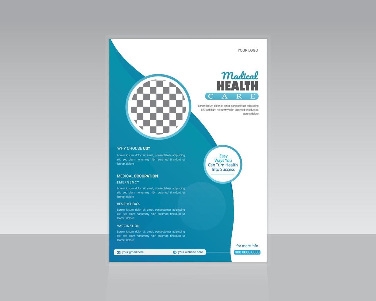 Medical or Healthcare Flyer Template Design vector