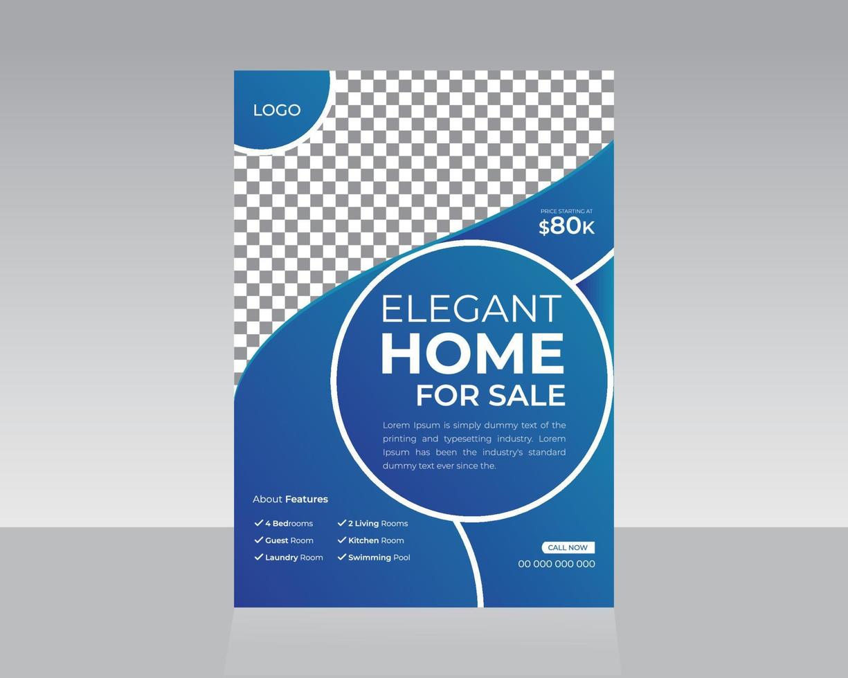 Real Estate Flyer Template Design vector