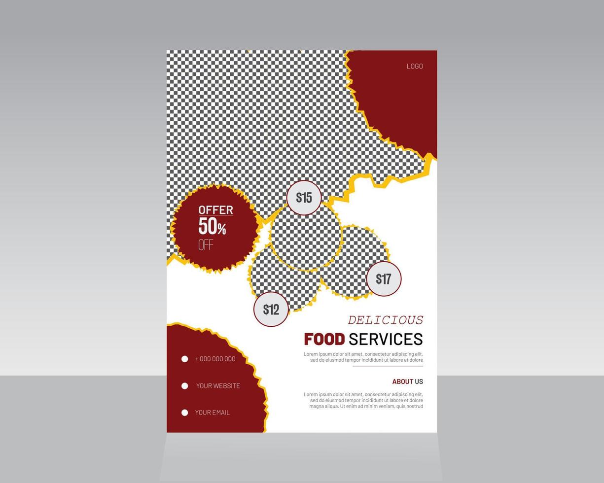 Food Flyer Template Design vector