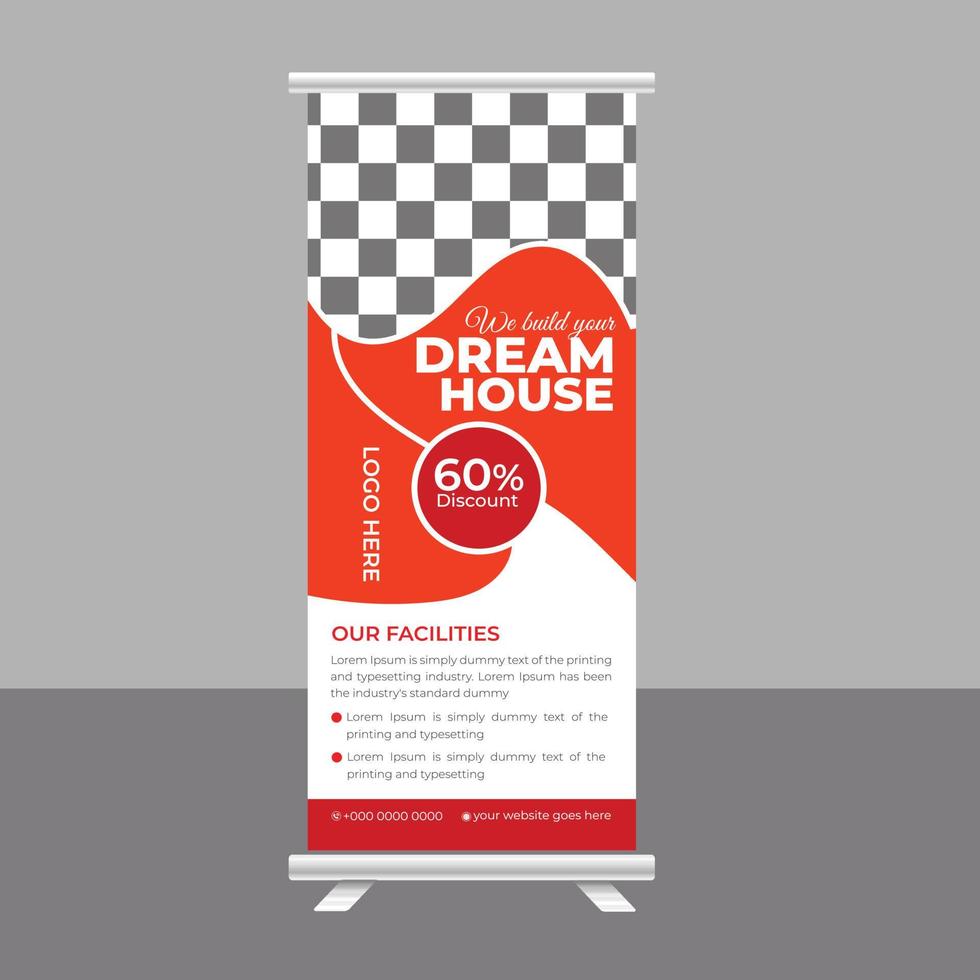 Real Estate Roll Up Banner vector