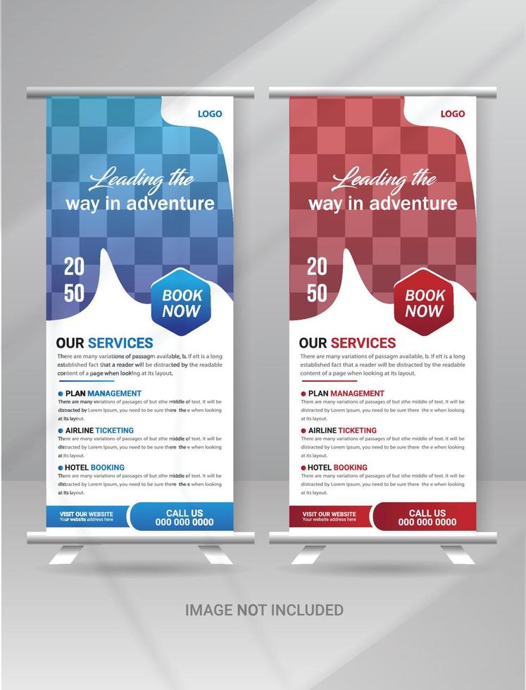 Travel Roll Up Banner vector