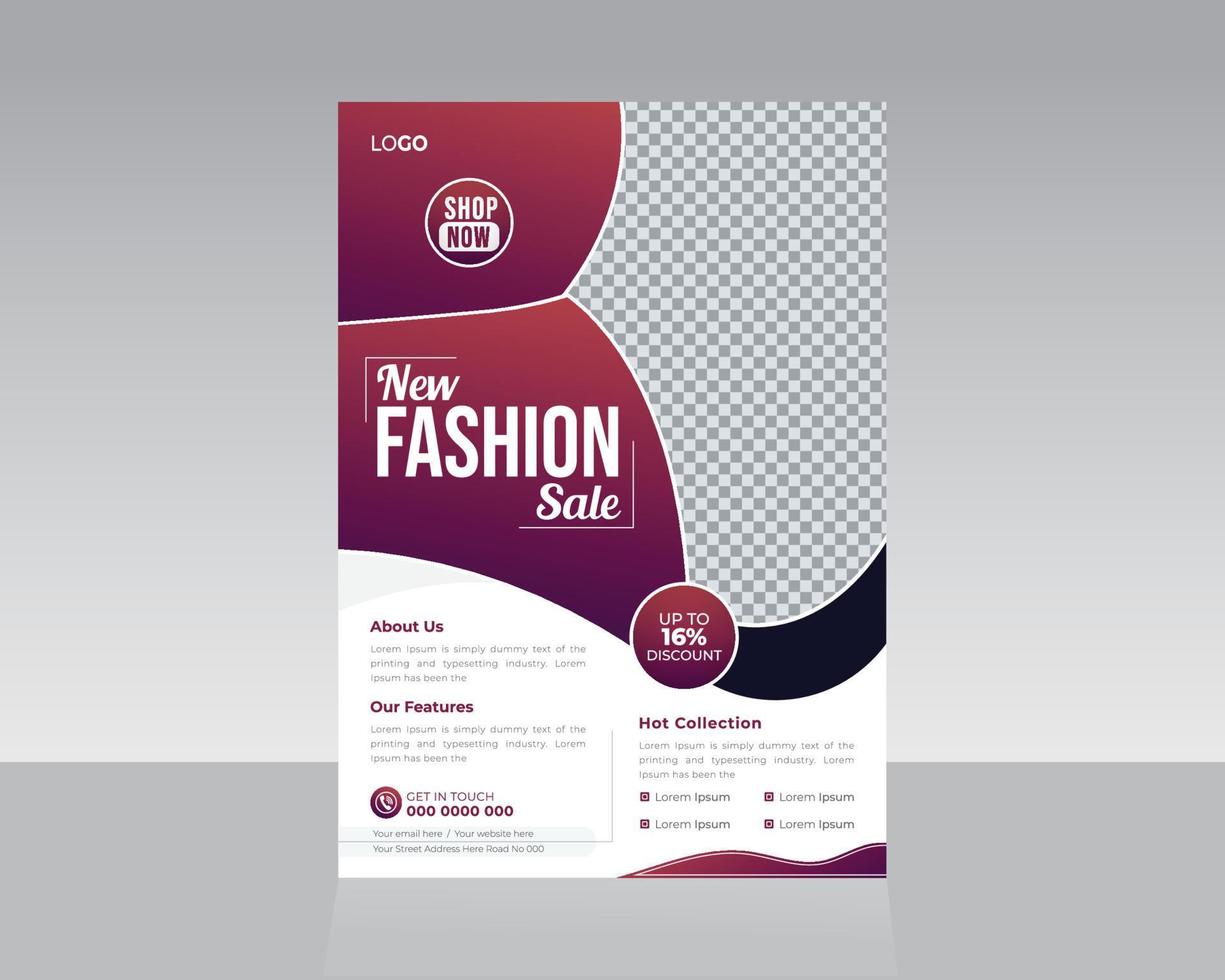 Fashion Flyer Template Design vector