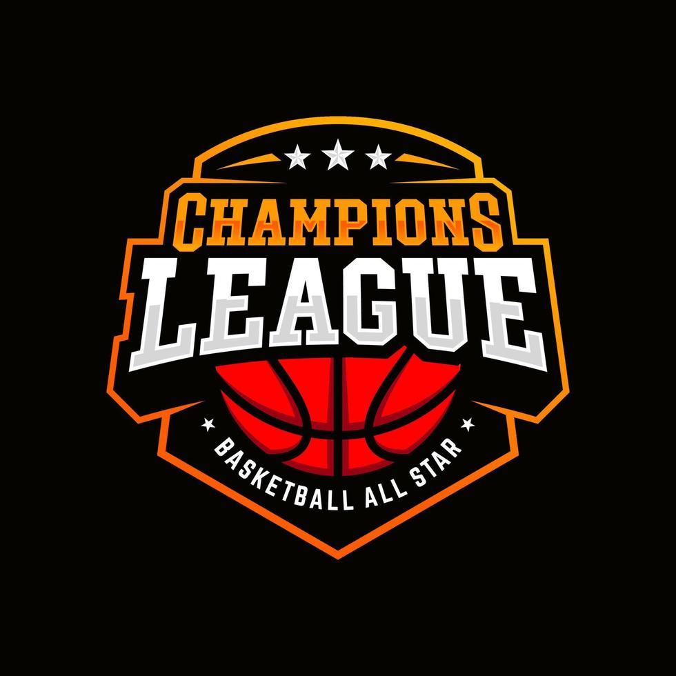 Basketball club logo, emblem, designs with ball. Sport badge vector illustration