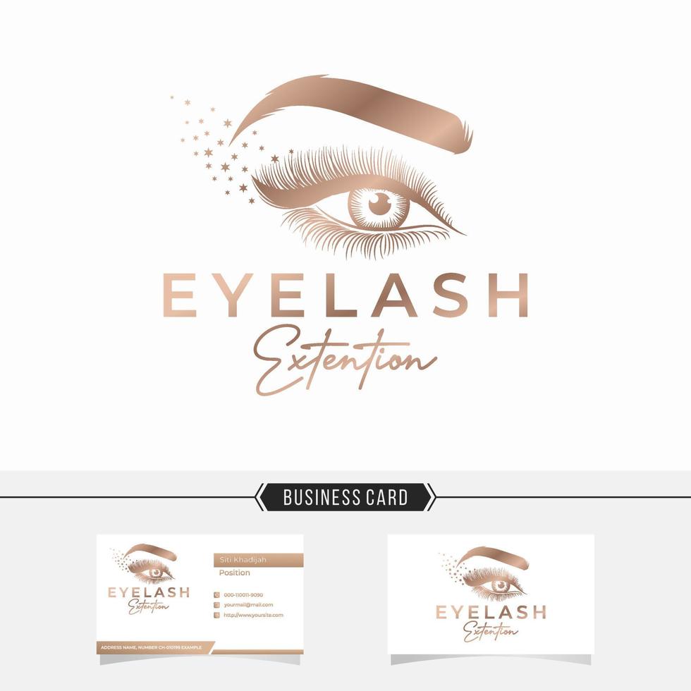 Luxury Beauty Eye Lashes Logo Vector Template