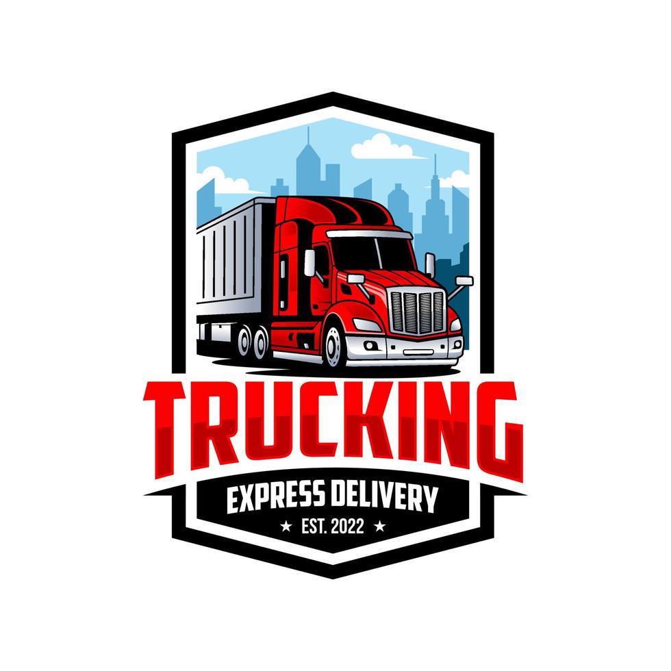 Truck logo template, Perfect logo for business related to automotive industry vector
