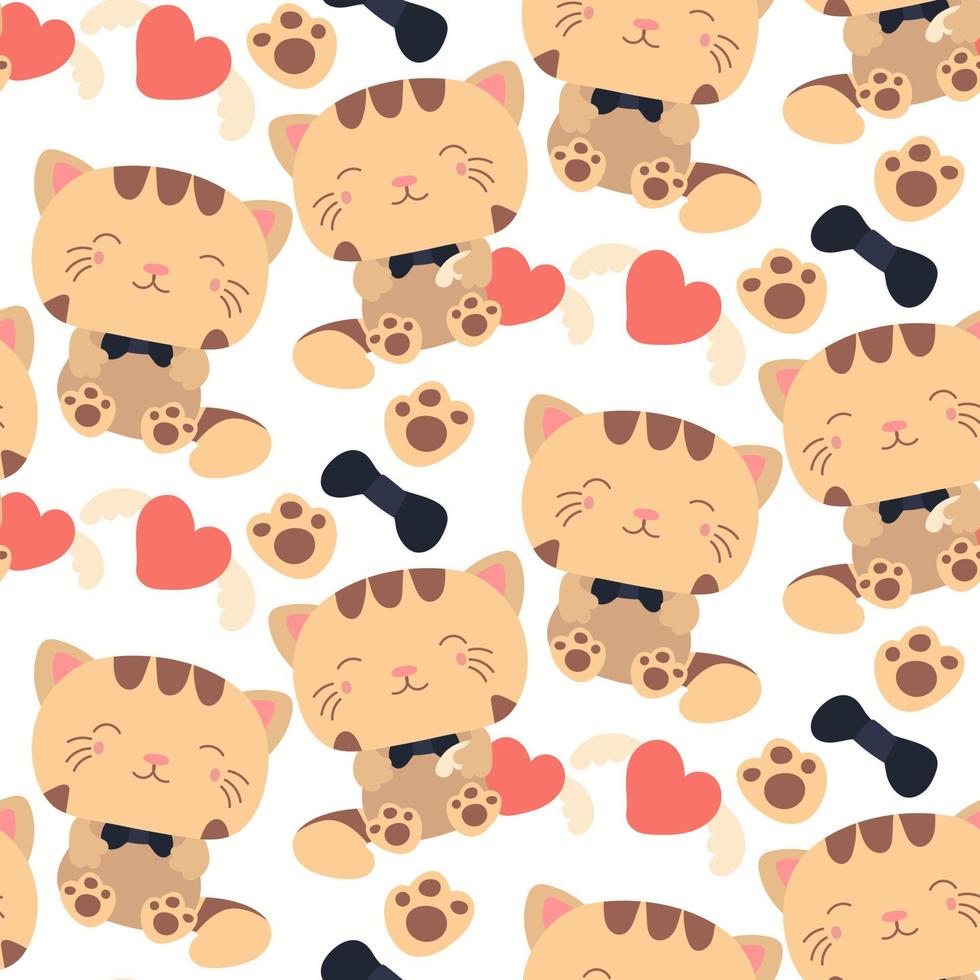 Pattern of soft toys. A beige tiger with a toy in his hands and in different poses. Background for printing on textiles and paper. Gift packaging for children's parties. Background for boys and girls vector