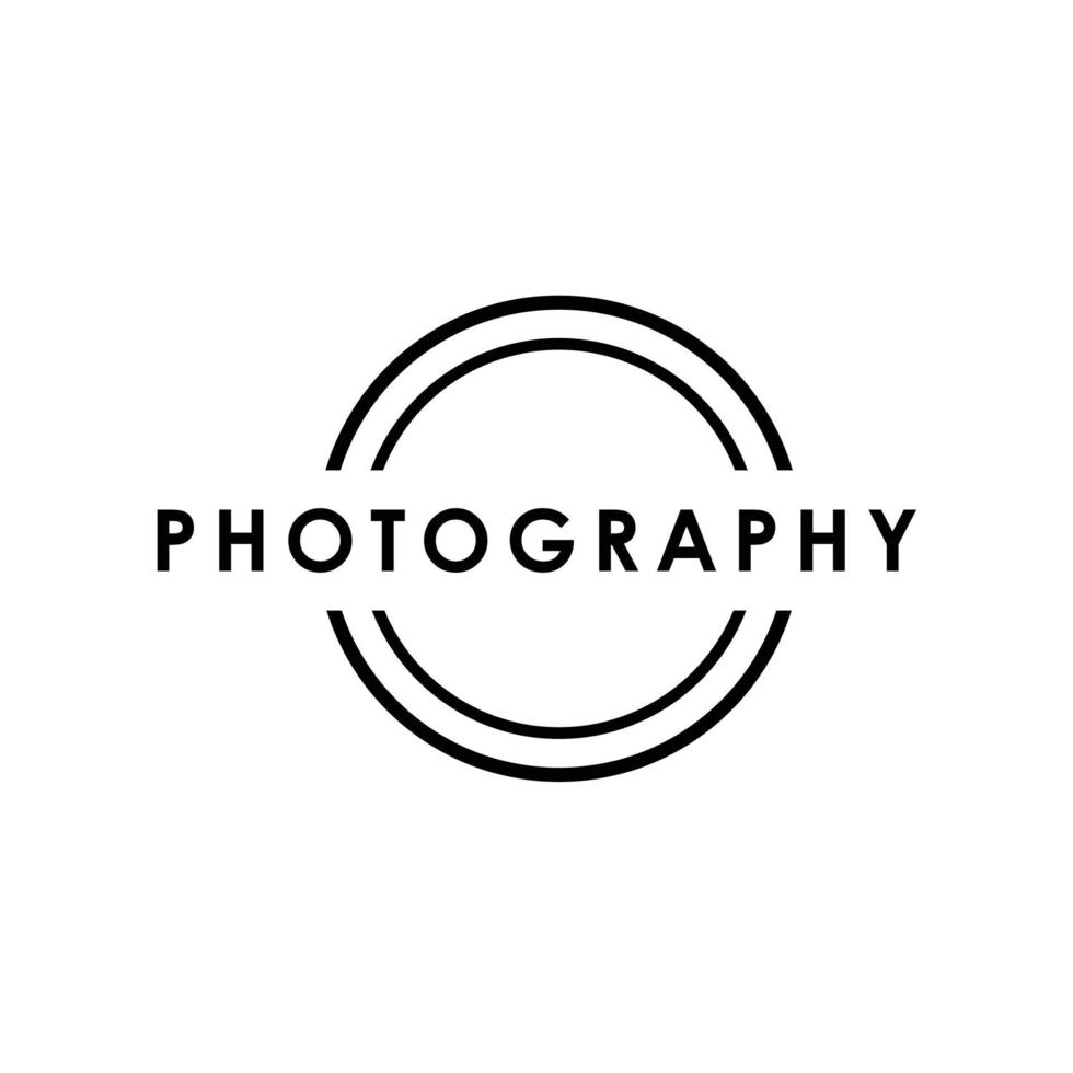 camera photography lens simple round circle logo vector