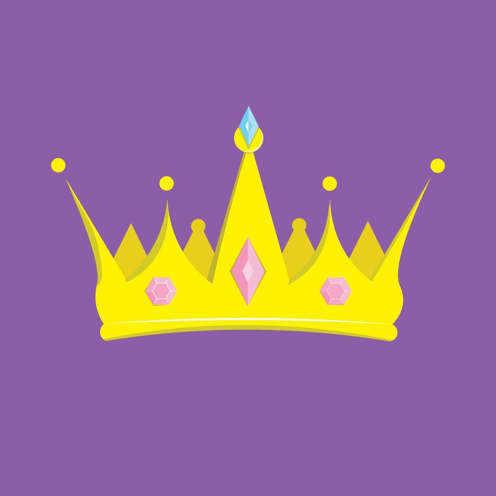 diamond crown gold vector